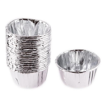 Kek Kapsülü Metalik Gümüş 25 Adet