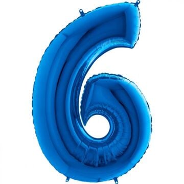 40'' FOLYO BALON RAKAM -6- MAVİ