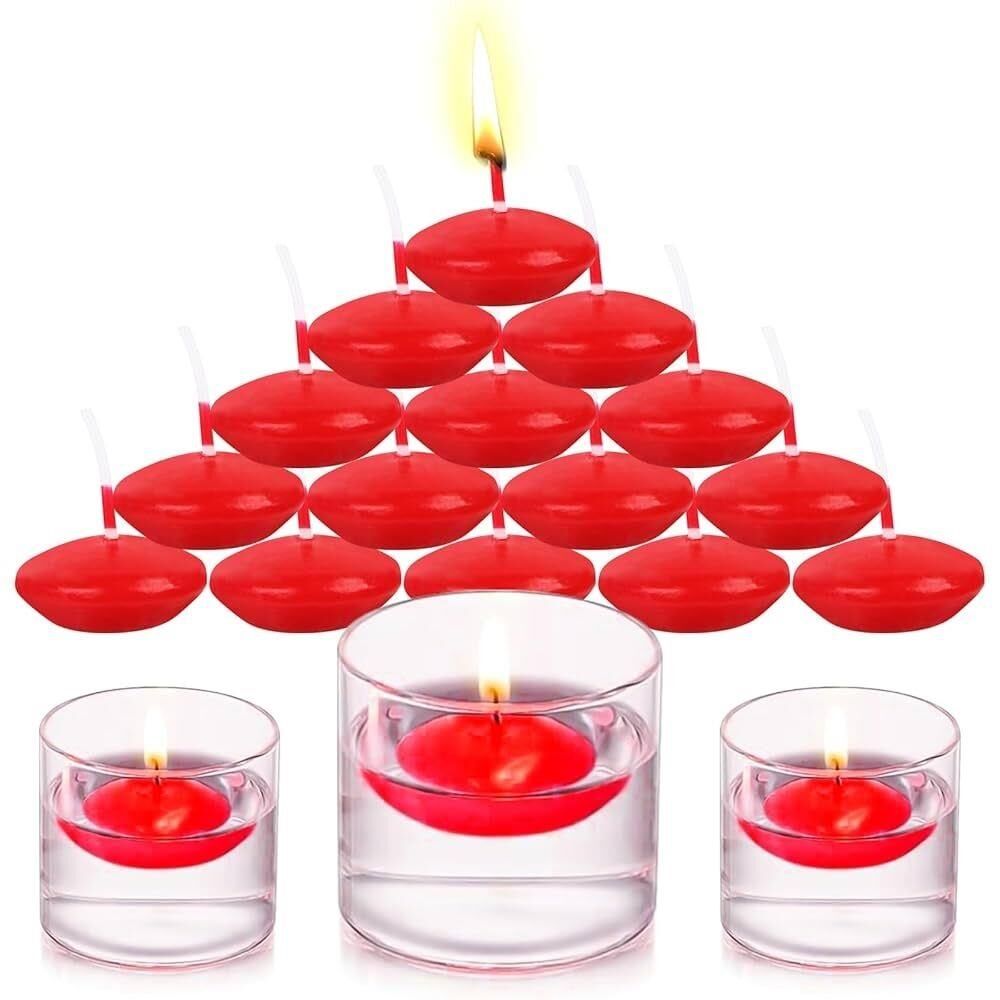 YÜZEN MUM KIRMIZI 10 LU