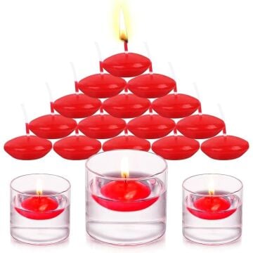 YÜZEN MUM KIRMIZI 10 LU