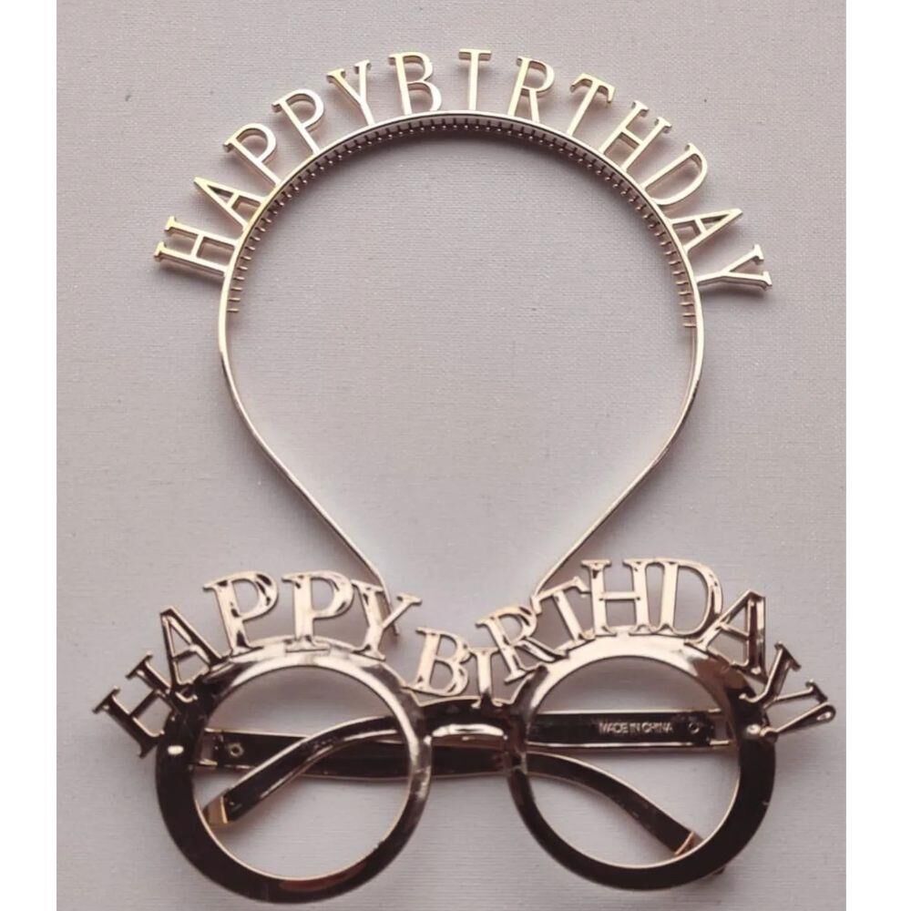 H.BIRTHDAY GÖZLÜK - TAÇ SET ROSE