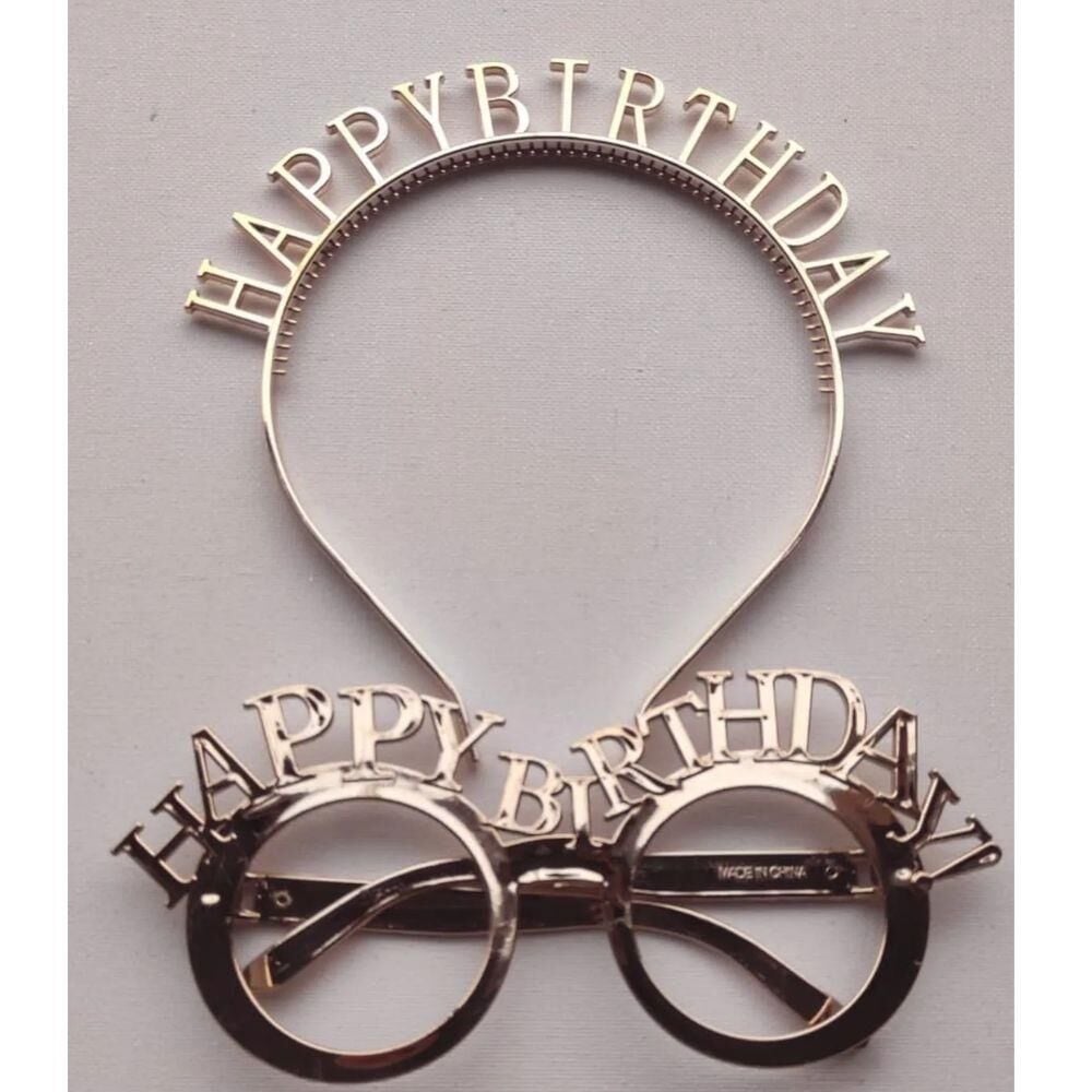 H.BIRTHDAY GÖZLÜK - TAÇ SET ROSE