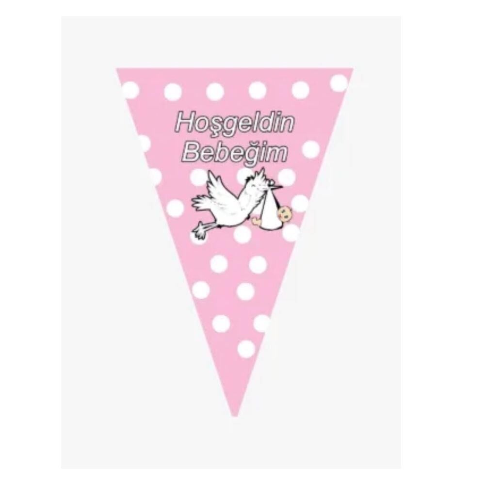 HOŞGELDİN BEBEĞİM PEMBE LEYLEKLİ FLAMA