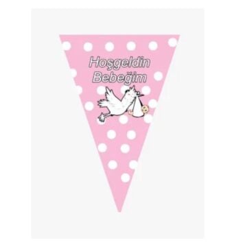 HOŞGELDİN BEBEĞİM PEMBE LEYLEKLİ FLAMA