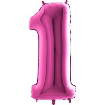 40'' FOLYO BALON RAKAM -1- PEMBE