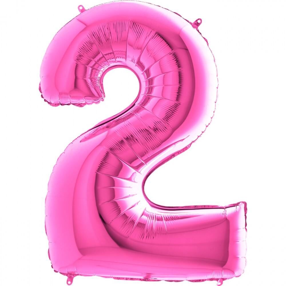 40'' FOLYO BALON RAKAM -2- PEMBE