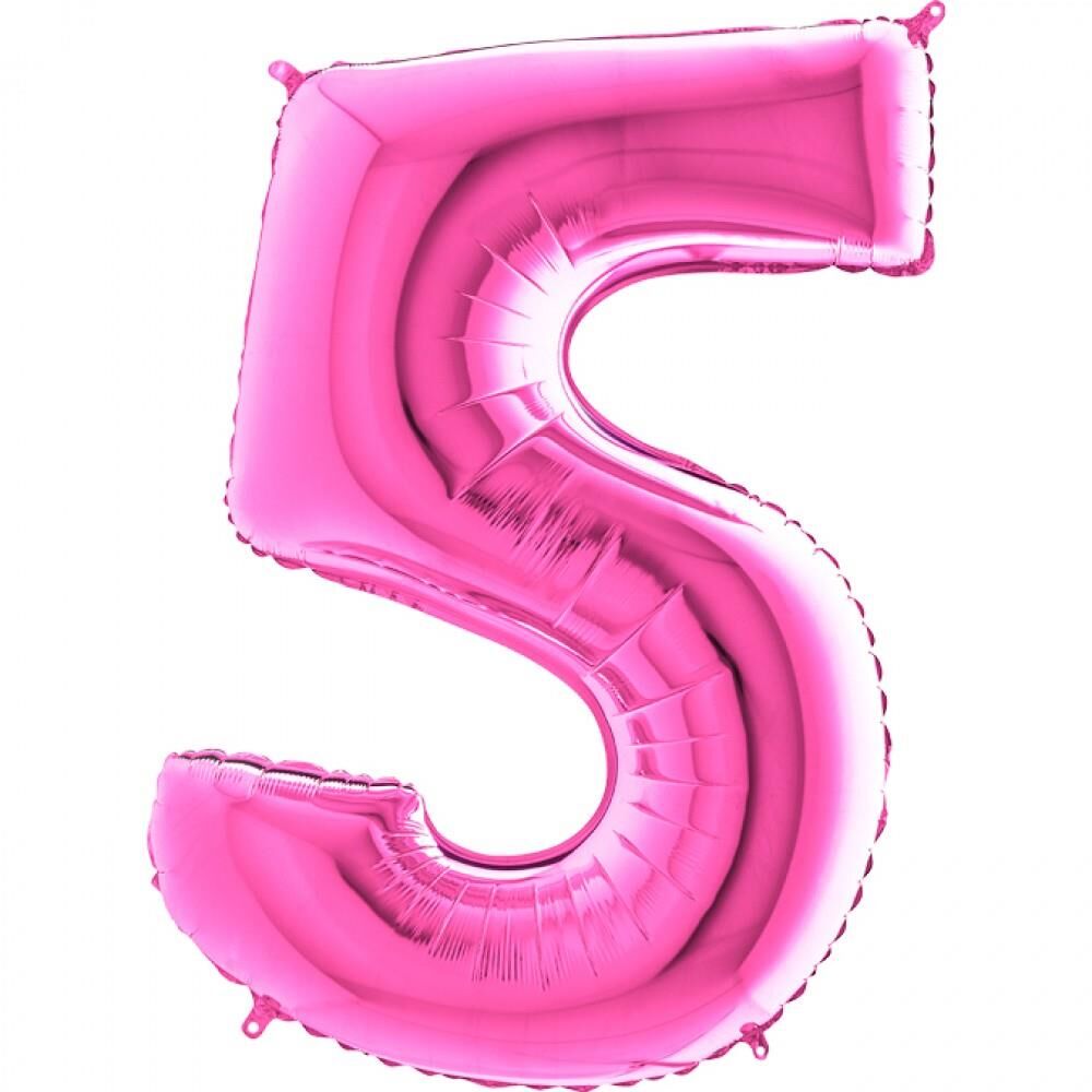 40'' FOLYO BALON RAKAM -5- PEMBE