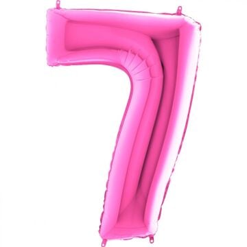 40'' FOLYO BALON RAKAM -7- PEMBE