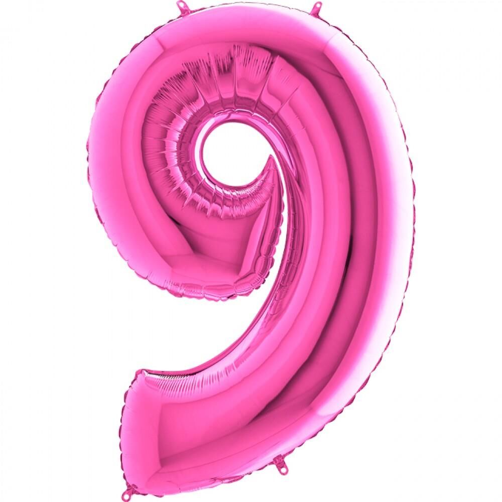 40'' FOLYO BALON RAKAM -9- PEMBE