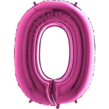 40'' FOLYO BALON RAKAM -0- PEMBE