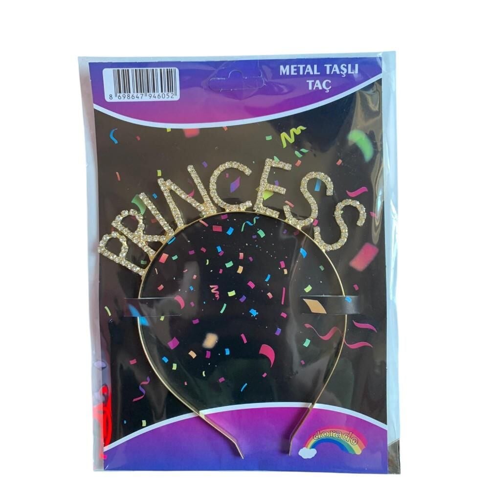 METAL TAŞLI TAÇ PRINCESS GOLD