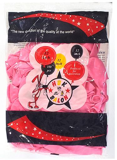 Pembe Dış Mekan Süsleme Balonu 100 Adet (Hbk)