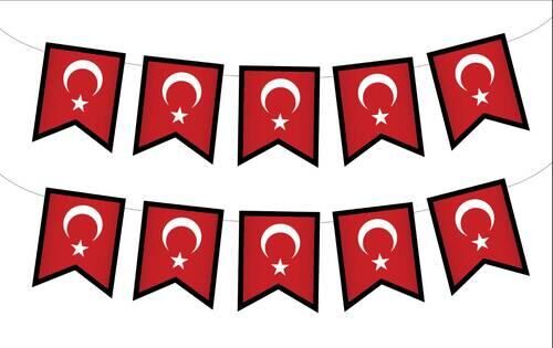 TÜRK BAYRAK ZİKZAK BANNER