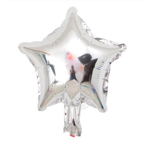 Yıldız Folyo Balon Gümüş 25 Cm 10 İnch (25 Adet)