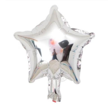 Yıldız Folyo Balon Gümüş 25 Cm 10 İnch (25 Adet)