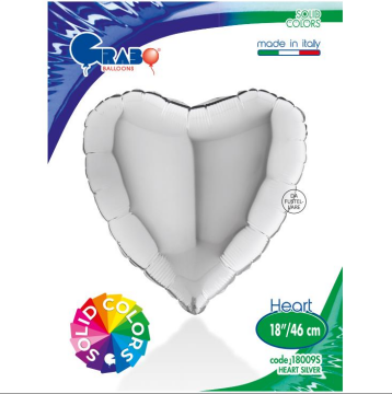 HEART 18'' SİLVER (SOLİDE)