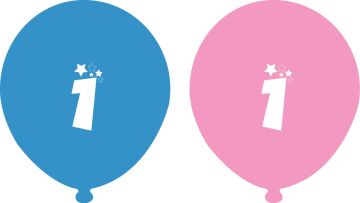 1 Rakamı Lateks Balon 100 Adet (Hbk)