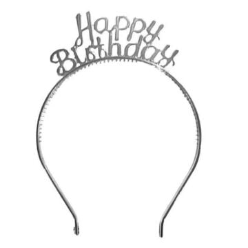 METAL TAÇ HAPPY BIRTHDAY GÜMÜŞ