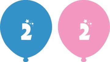 2 Rakamı Lateks Balon 100 Adet (Hbk)
