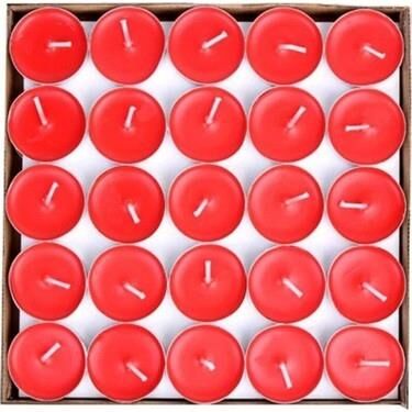 KIRMIZI TEALİGHT MUM (50 Lİ)