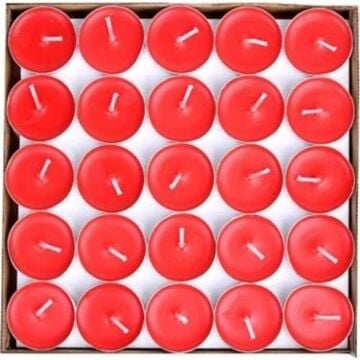 KIRMIZI TEALİGHT MUM (50 Lİ)