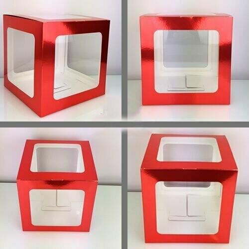 ŞEFFAF KUTU METALİK KIRMIZI