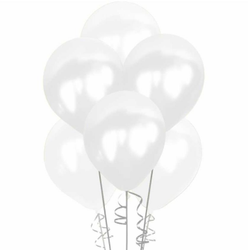 12'' BEYAZ METALİK BALON ( P.B.)H.G.