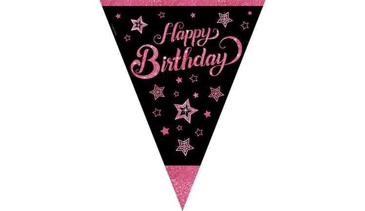 PINK STARS BIRTHDAY BAYRAK SET