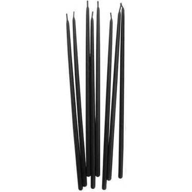 UZUN SİYAH MUM (8 Lİ) ( 35 CM )
