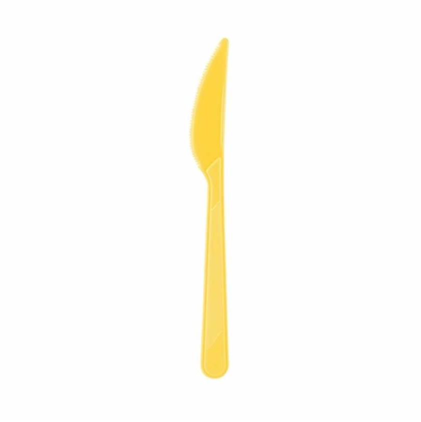 Sarı Plastik Bıçak 25 Adet