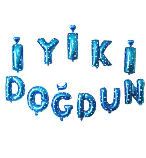 14'' FOLYO İYİ Kİ DOĞDUN SET MAVİ