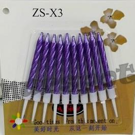 BURGULU MOR METALİK MUM