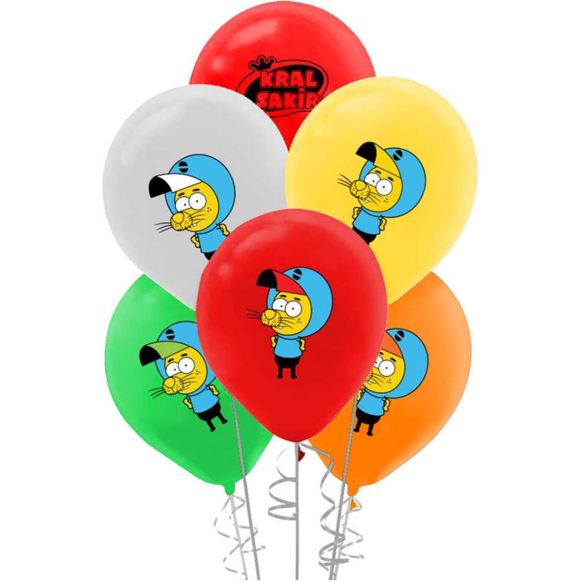 100 Adet Kral Şakir Baskılı Balon 30 Cm 12''