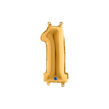 Rakam Folyo Balon 1 Gold 35 Cm (Grabo)