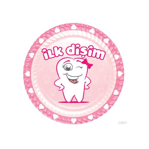 DİŞ PARTİSİ PEMBE KARTON TABAK