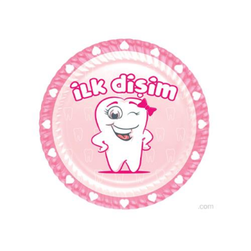 DİŞ PARTİSİ PEMBE KARTON TABAK