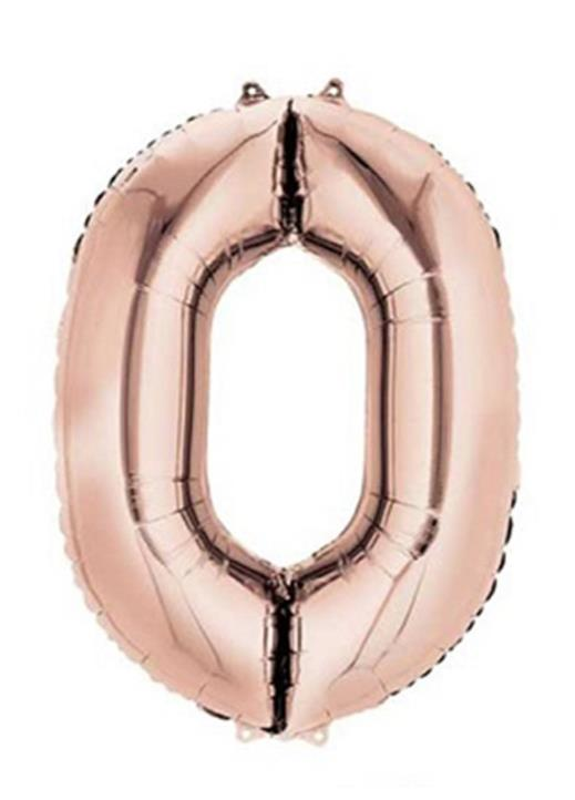 S/SHAPE FOLYO BALON RAKAM -0- ROSE GOLD