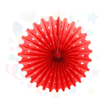 Kağıt Yelpaze Süs Kırmızı