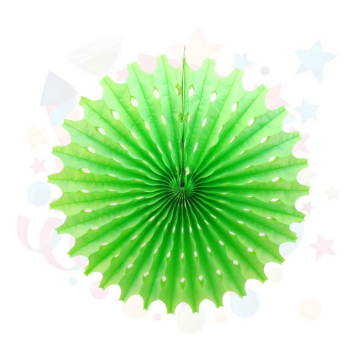 Kağıt Yelpaze Süs Yeşil