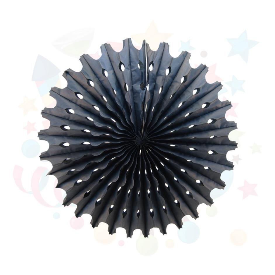 Kağıt Yelpaze Süs Siyah