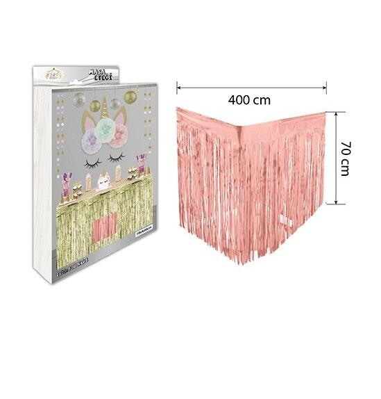 METALİZE MASA ETEĞİ ROSE GOLD