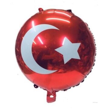 18'' TÜRK BAYRAK BASKILI FOLYO BALON