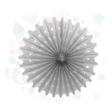 Kağıt Yelpaze Süs Silver