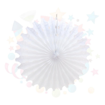 Kağıt Yelpaze Süs Beyaz