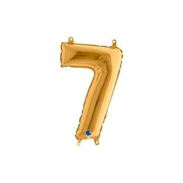 Rakam Folyo Balon 7 Gold 35 Cm (Grabo)